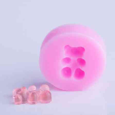 Силиконовый молд Мишка маленький 3 см розовый Киев