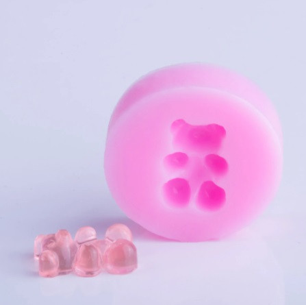 Силиконовый молд Мишка маленький 3 см розовый Киев - изображение 3