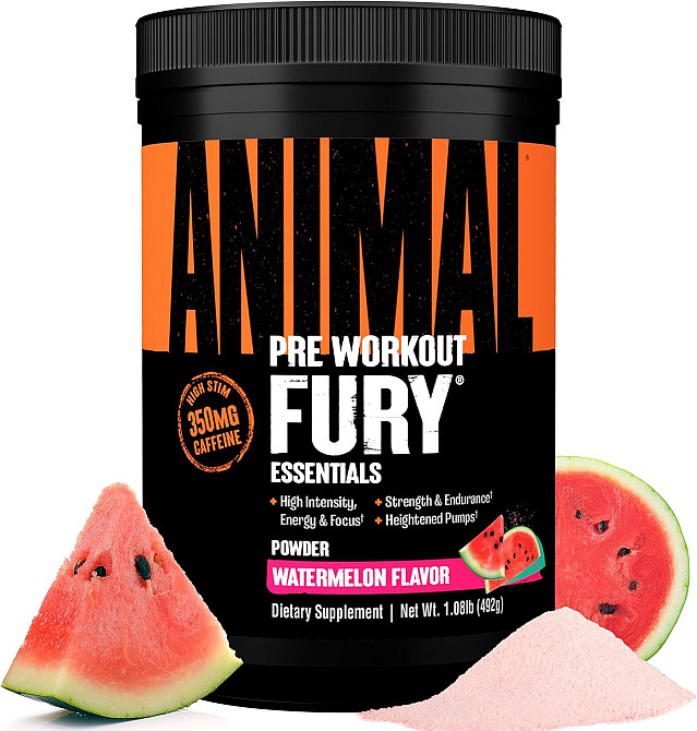 Предтренировочный комплекс Universal Nutrition Animal Fury 492 г, Watermelon Луцк - изображение 3