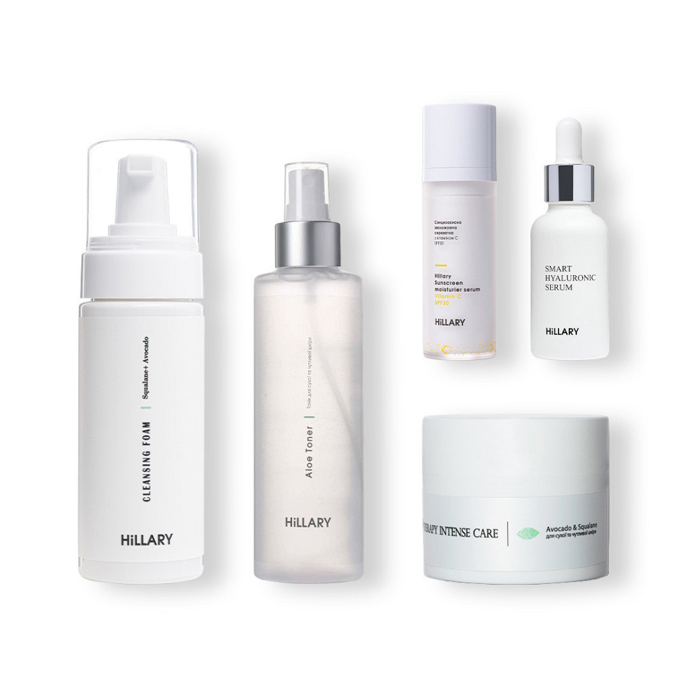 Сонцезахисна сироватка SPF 30 з вітаміном С + Базовий набір для догляду за шкірою обличчя сухого типу Київ - фото 1