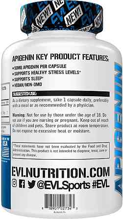 Апігенін EVLution Nutrition Apigenin 30 Veggie Capsules Луцьк