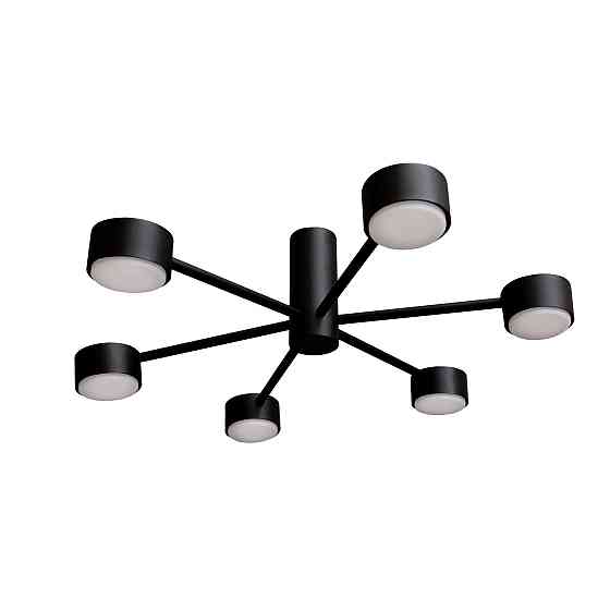 Люстра потолочная MSK Electric Copter на шесть круглых плафонов под лампы GX53  NL 8041-6 BK черный Одесса