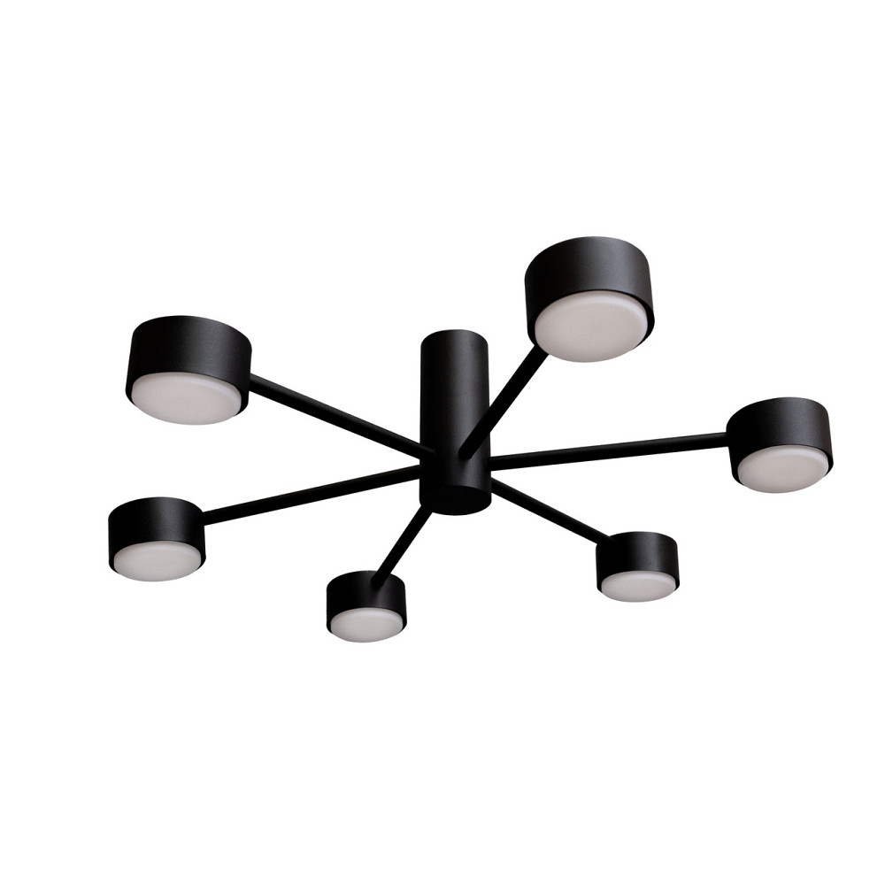 Люстра потолочная MSK Electric Copter на шесть круглых плафонов под лампы GX53  NL 8041-6 BK черный Одесса - изображение 2