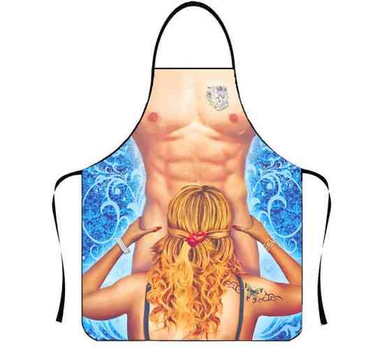 Фартух з приколом для чоловіків з принтом 73 на 57 см різнобарвний Київ