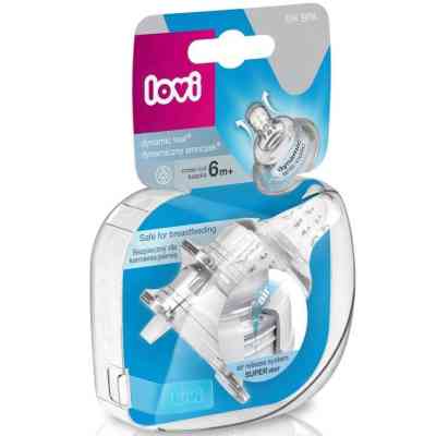 Соска Lovi силиконовая динамическая Каша из 6 месяцев 2 шт (18/753) Винница