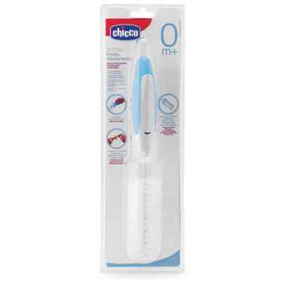 Щеточка для мытья бутылочек Chicco для чистки бутылок, сосок +щипцы (69189.20) Винница