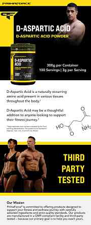 D-аспарагінова кислота Primaforce D-Aspartic Acid 300g Луцьк