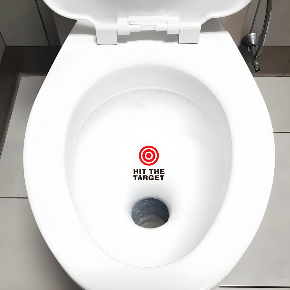 Наклейка на унітаз Приціл 14 на 13 см чорно-червоний Київ - фото 6