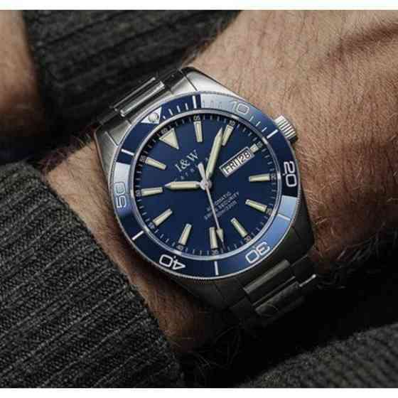 Часы мужские механические наручные Carnival BlueMarine 10 Bar (Серебристые) Винница