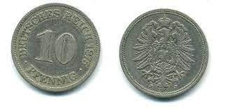 10 пфеннігів 1875 J - Німеччина Полтава - фото 1