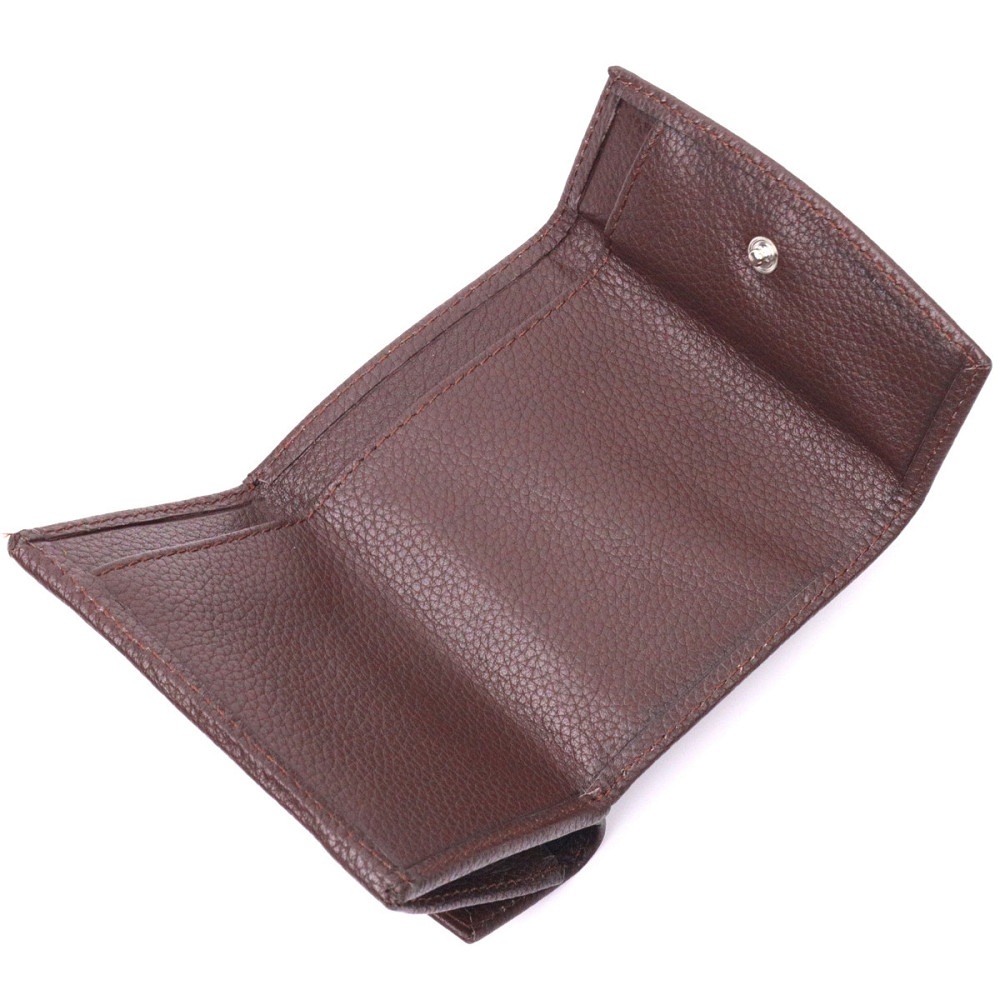 Женский компактный кошелек из натуральной кожи KARYA 21341 Коричневый Киев - изображение 6