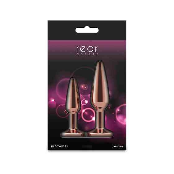 Набір анальних пробок NS Novelties Rear Assets - Tapered Trainer Kit - Rose Gold - Pink Sex Aura Київ