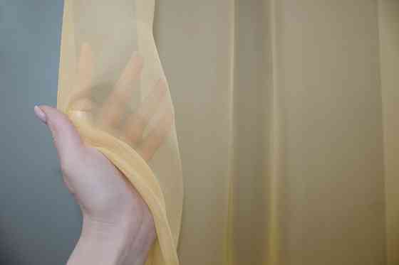 Тюль VR-Textil 753т Омбре шифон Золотистый с белым 200х270 см (42-0457) Киев