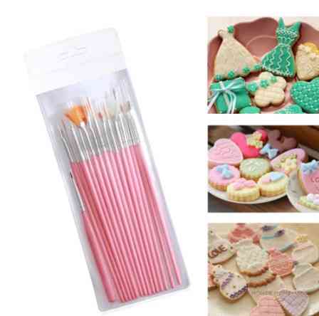 Кондитерские кисти набор 15 штук 18 см розовый Киев