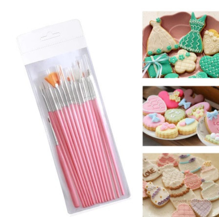 Кондитерские кисти набор 15 штук 18 см розовый Киев - изображение 2