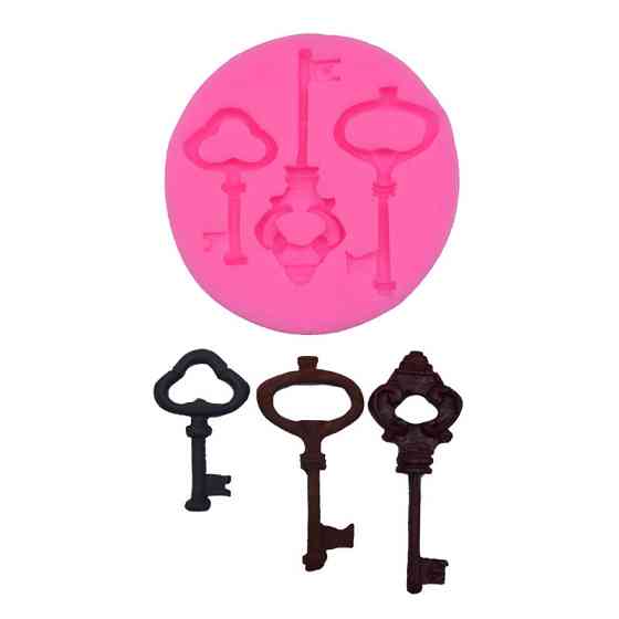 Молд силиконовый Ключи 75 мм розовый Киев