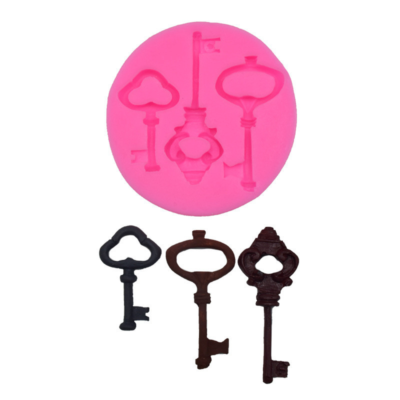Молд силіконовий Ключі 75 мм рожевий Київ - фото 1