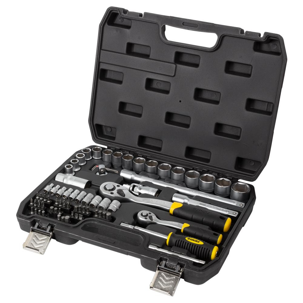 Sigma Набор насадок торцевых и бит 1/4", 1/2" 72шт CrV mid SIGMA (6003741) Коломыя - изображение 1