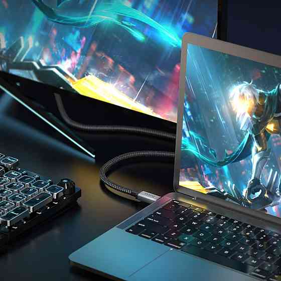 Кабель HOCO US06 USB3.2 20Gbps 100W HD high speed data cable(L=1M) Black Киев