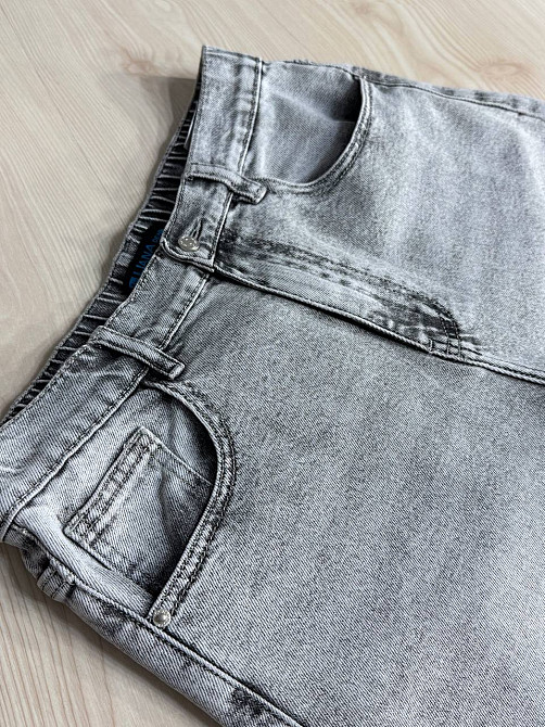 Шорти жіночі джинсові Liana 4-017 4-018 бермуди з резинкою на таліїі великі розміри сірі, сірий, 30, 30, 78 см, 104 см Київ - фото 15