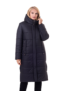 Женское длинное зимние пальто пуховик с  мехом черный. 46-58р Киев - изображение 3