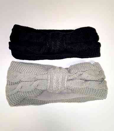 Жіноча в'язана пов'язка з флісом Луцк