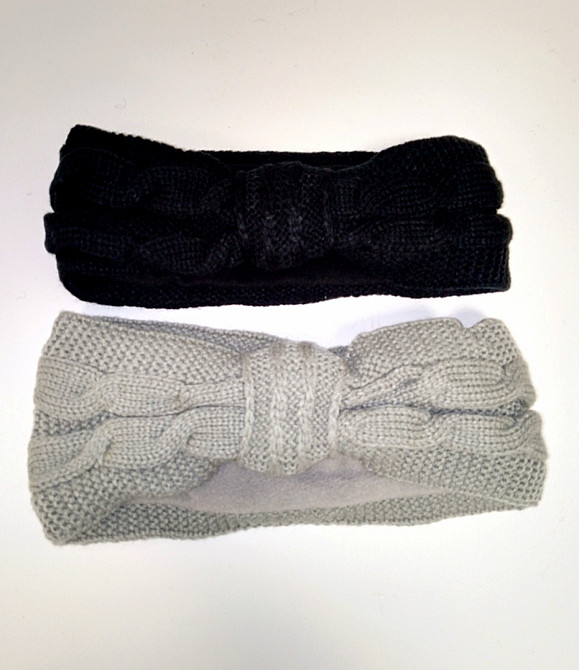 Жіноча в'язана пов'язка з флісом Луцк - изображение 1