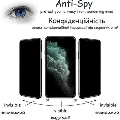 Скло захисне Drobak Anty Spy Apple iPhone 17 Air Black (333343) Вінниця - фото 5