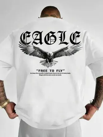 Футболка чоловіча с принтом  46 Біла 2664092822 Дніпро