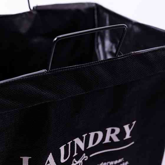 Кошик для білизни на підставці 36×32×52 (см) м'який Чорний HP-41-11B Київ