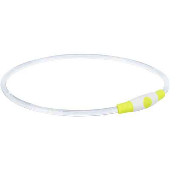 Нашийник Trixie Flash Light Ring USB для собак мигаючий силіконовий зелений розмір L–XL 65 см/8 мм Київ