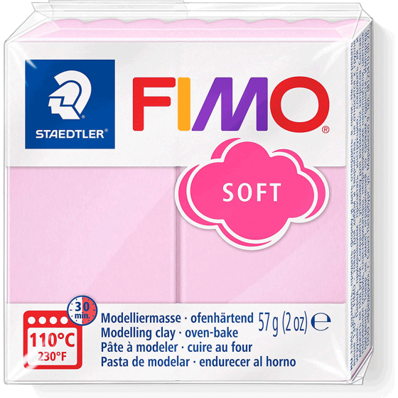 Пластика для біжутерії Soft Рожева пастельна 57г Fimo Київ
