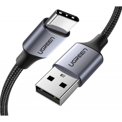 Дата кабель USB 2.0 AM to Type-C 1.5m US288 Aluminum Braid (Black) Ugreen (60127) Винница - изображение 1