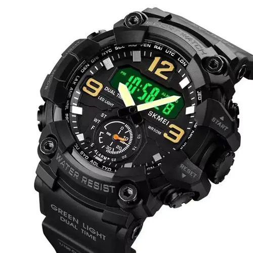 Часы спортивные спорт SKMEI 1965BK BLACK, Тактические часы для зсу для походов RM-73 Львов - изображение 8