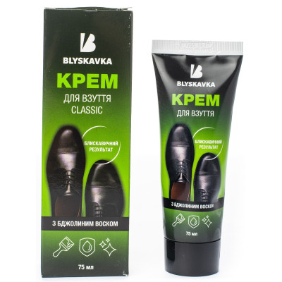 Крем для обуви Blyskavka Коричневый 75 мл (4820055140355) Винница - изображение 1
