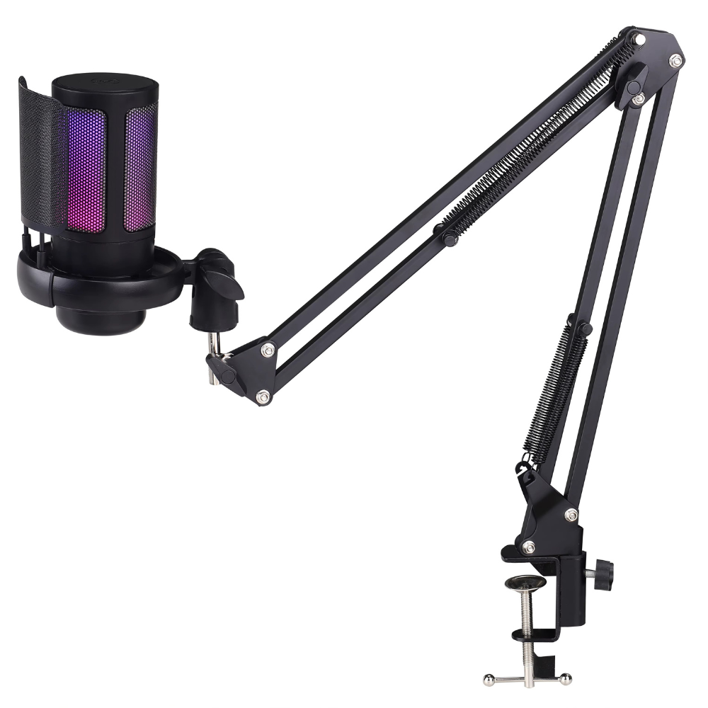 Мікрофон ігровий для стрімінгу для ПК і ноутбука ME6S з USB, шумозаглушенням, RGB-підсвічуванням і кардіоїдною діаграмою Кам'янець-Подільський - фото 7