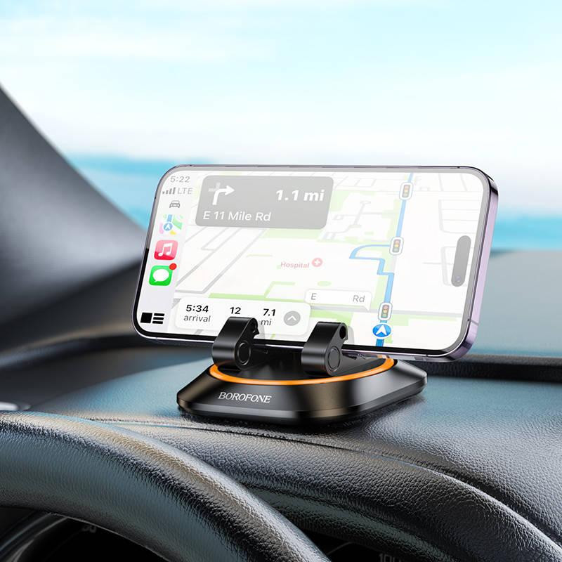 Автотримач для телефона BOROFONE BH116 Vicktory car holder for dashboard Black Киев - изображение 8