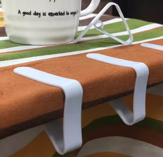 Зажимы для скатерти для стола Белые (12 шт./уп.), фиксатор держатель для скатерти пластиковый Винница - изображение 3