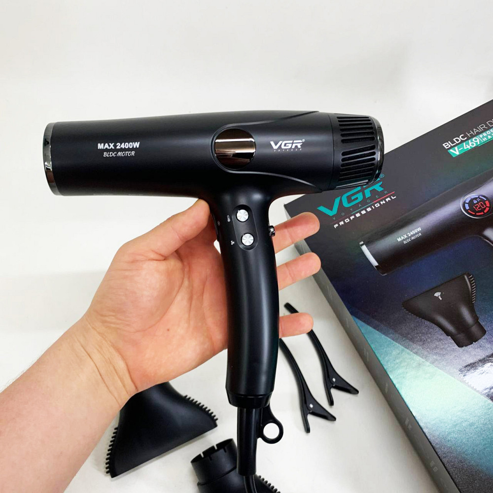 Фен для укладки волос салонный VGR, Фен для волос профессиональный 2 скорости Мощный PF-67 Львов - изображение 13