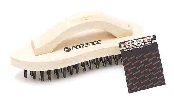 Щітка по металу ручна в дерев'яному корпусі з П-подібним руків'ям (дріт з високовуглеродної сталі, 5 Чернігів