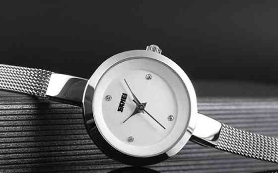 Жіночий класичний годинник Skmei 1390 (Сріблясті) Вінниця