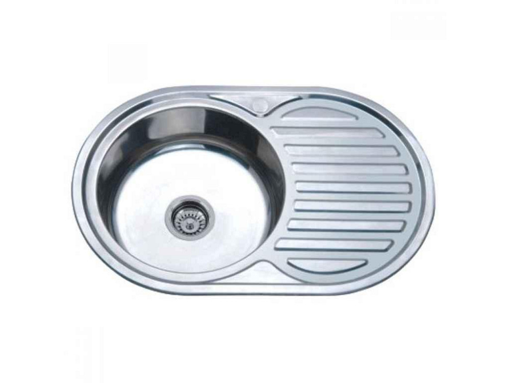 Мийка врізна 770х500х180мм Z7750-06-180E (SATIN) ТМ ZERIX Solmir Київ - фото 1