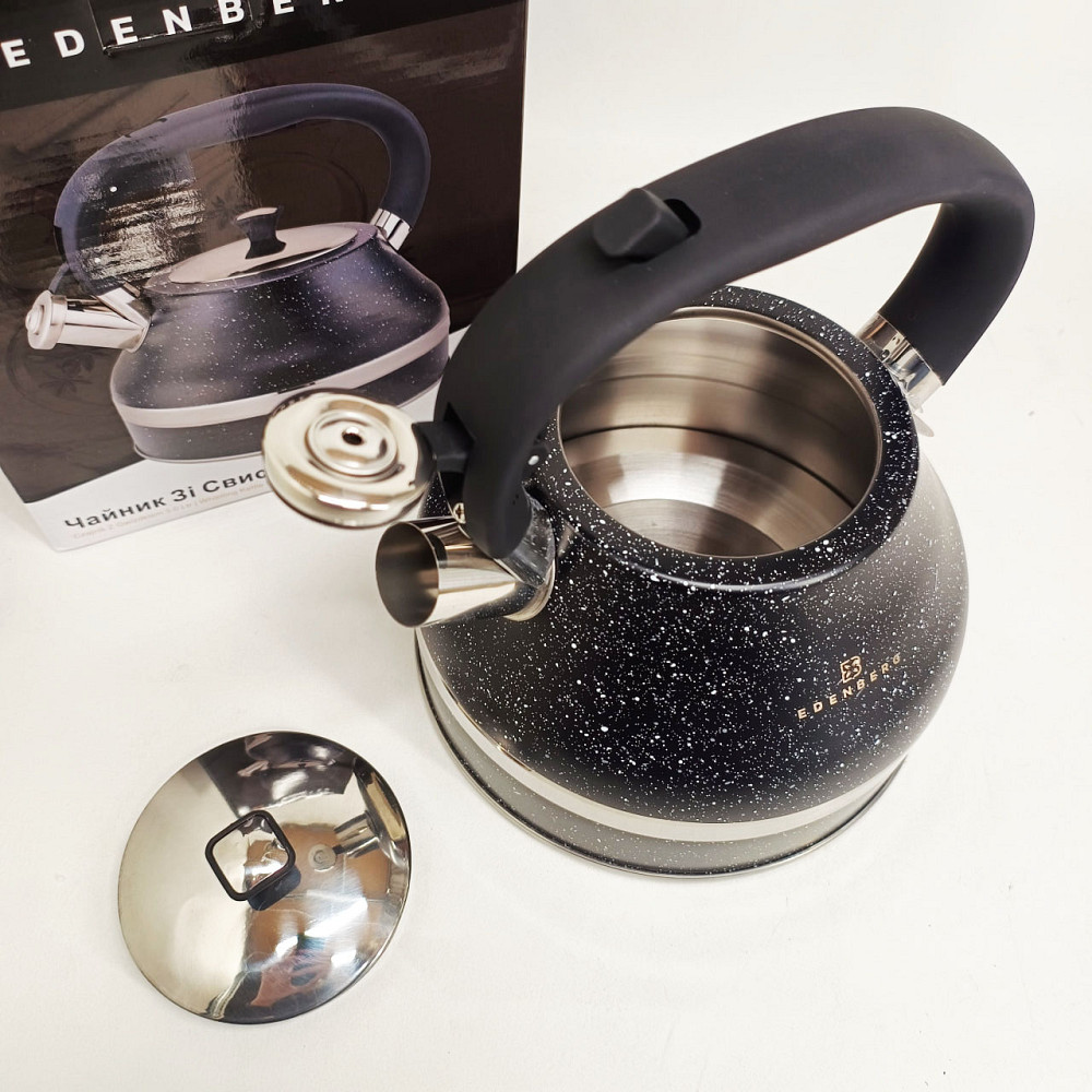 Нержавіючі чайники зі свистком Edenberg EB-8856 3л, Чайник металевий зі свистком, Чайник на кухню 3 л TQ-52 Львів - фото 2