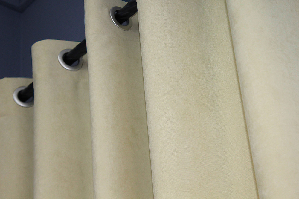 Комплект штор на люверсах VR-Textil Мікровелюр SPARTA № 844ш Кремовий 150х250 см 2 шт (37-0006) Київ - фото 6