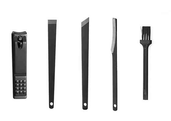 Набор для маникюра педикюра в наборе инструментов кейсе пинцет ножницы пилочка 16 шт, цвет кейса серый Каменец-Подольский