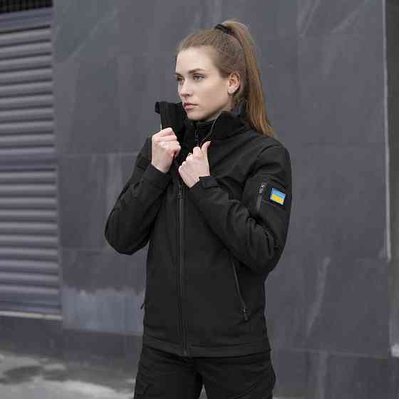 Жіноча тактична чорна куртка Pobedov Motive Київ