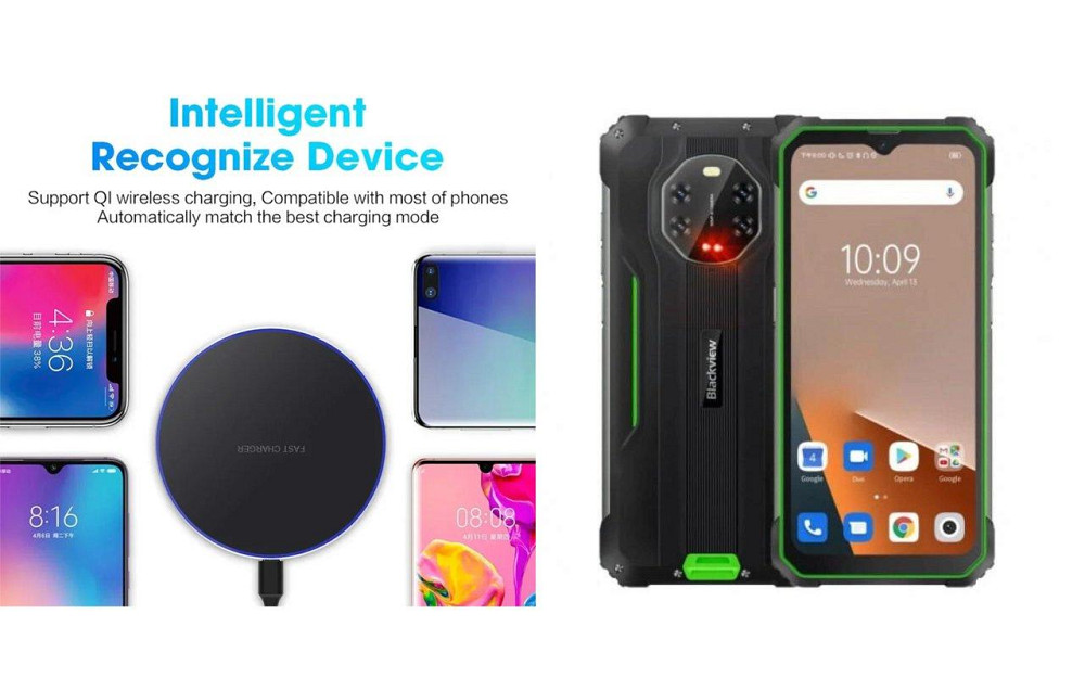 Бездротовий зарядний пристрій Copper до 30W для Blackview BV9200, USB-C, LED Київ - фото 4