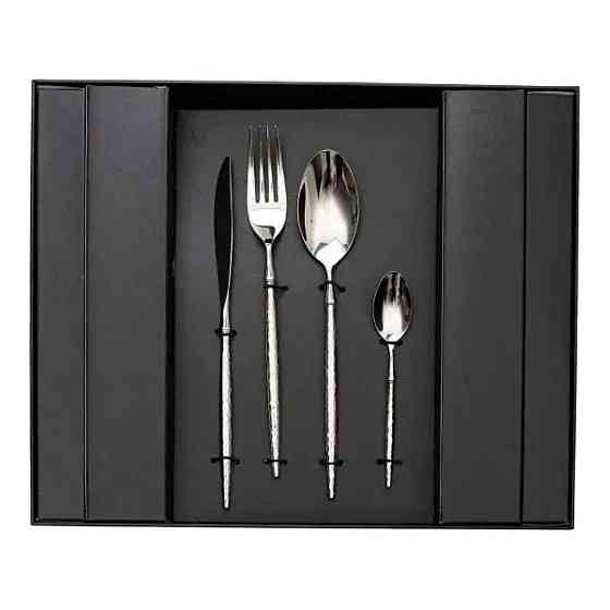 Набір столових приборів золото на 6 персон 24 предмети ложки, виделки, ножі Срібло HP-20-14 Київ