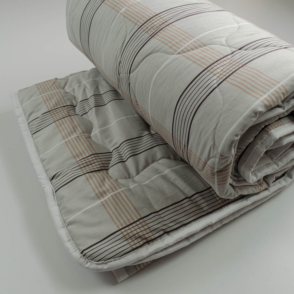 Ковдра конопляна літня Сатин Персиваль YouStar двоспальна 170х210 см (Світло-сірий) Суми - фото 8