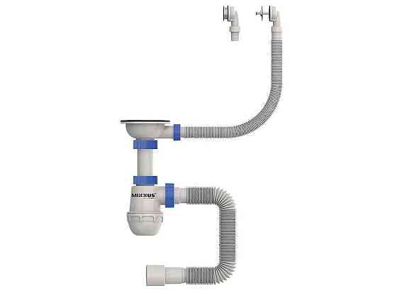 Сифон для кухни с нерж. сеткой, гибкий перелив SK-07-A 3 1/2 x40 ТМ MIXXUS Киев